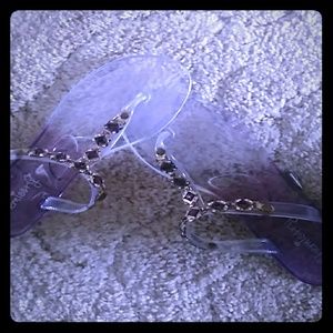 Clear Sandals with Jewels in Front